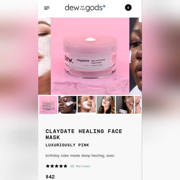 Dew Of The Gods Claydate Hya-Activated Pink Clay Mask - Picture 5 of 5
